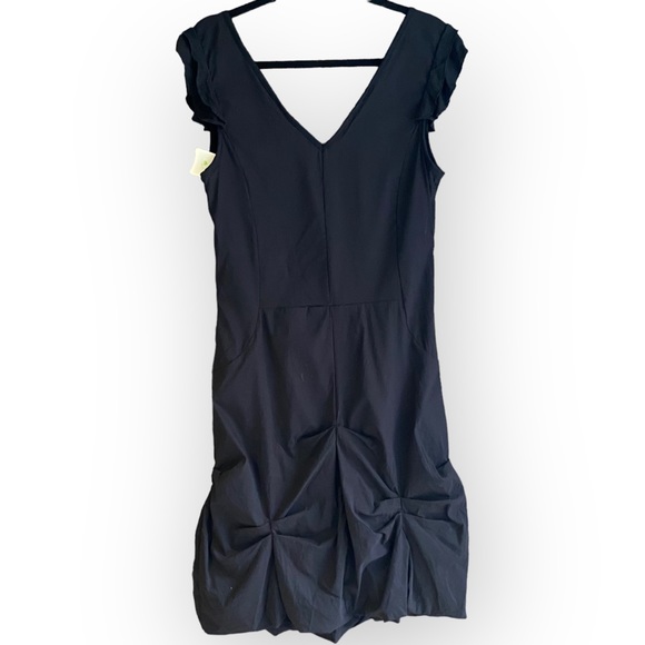 NWT Dolcezza Stretch Sleeveless Black Midi Dress Size Large - Picture 4 of 11